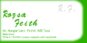 rozsa feith business card